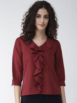 Style Quotient - Women Maroon Solid Top