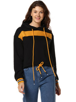 PINACOLADA - Black Solid Hooded Sweatshirt