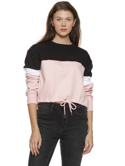 PINACOLADA - Multi-Color Casual Stylish Crop Sweatshirt