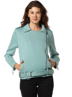 Campus Sutra - Green Casual Green Jacket