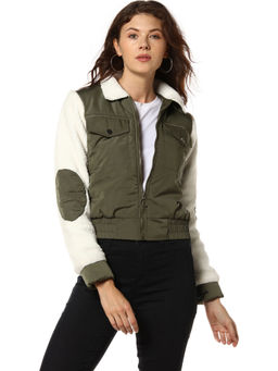 Campus Sutra - Olive Casual Jacket