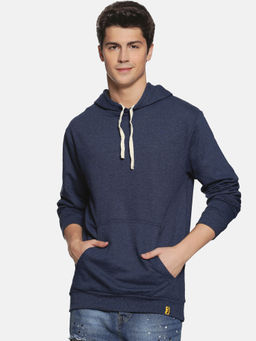 Campus Sutra - Blue Solid Sweatshirt