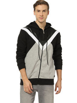 Campus Sutra - Men Long Sleeves Black Sweatshirt