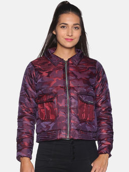 Campus Sutra - Women Maroon Color Jacket