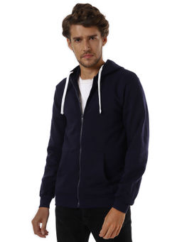 Campus Sutra - Men Zipper Solid Full Sleeve Stylish Casual Hooded Sweatshirts
