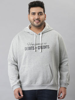 Instafab Plus - Men Printed Stylish Full Sleeve Hooded Casual Sweatshirts