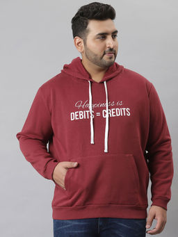 Instafab Plus - Men Printed Stylish Full Sleeve Hooded Casual Sweatshirts