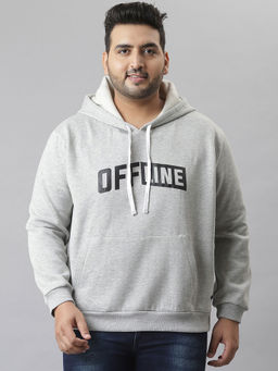 Instafab Plus - Men Printed Stylish Full Sleeve Hooded Casual Sweatshirts