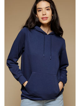 Gipsy - Blue Depth Regular Length Long Sleeves Polycotton Hoodies Sweatshirt