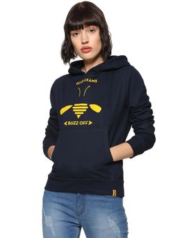 Campus Sutra - Blue Printed Sweatshirt