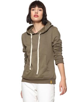Campus Sutra - Olive Solid Sweatshirt
