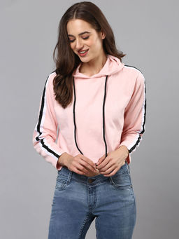 Campus Sutra - Women Pink Color Sweatshirt