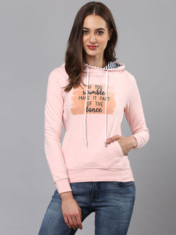 Campus Sutra - Women Pink Color Sweatshirt