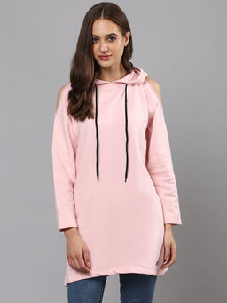 Campus Sutra - Women Pink Color Sweatshirt