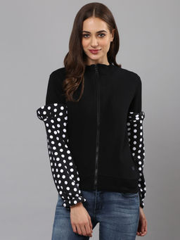 Campus Sutra - Women Black Color Sweatshirt