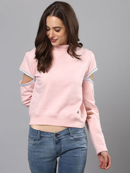 Campus Sutra - Women Pink Color Sweatshirt