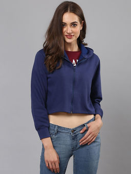 Campus Sutra - Women Blue Color Sweatshirt