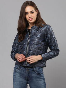Campus Sutra - Women Blue Color Jacket