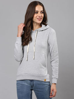 Campus Sutra - Women Grey Color Sweatshirt