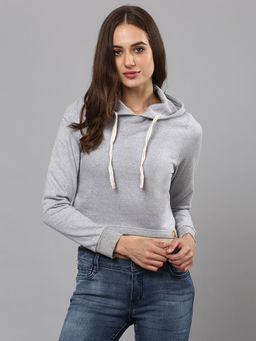 Campus Sutra - Women Grey Color Sweatshirt