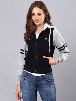 Campus Sutra - Women Black Color Jacket
