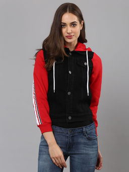 Campus Sutra - Women Black Color Jacket
