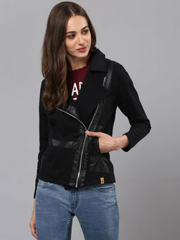 Campus Sutra - Women Black Color Jacket