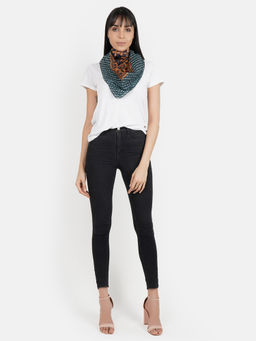 Aditi Wasan - Blue Printed Cotton Scarf