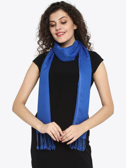 Aditi Wasan - Viscose Solid Blue Stole