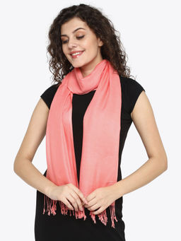 Aditi Wasan - Viscose Solid Baby Pink Stole