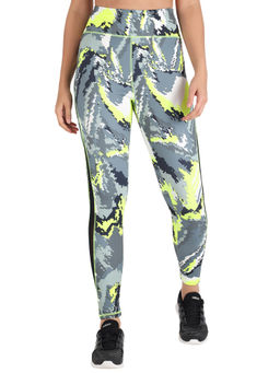 Athlisis - Women Printed Ankle-Length Multi-Color Fitness Leggings with Phone Pocket