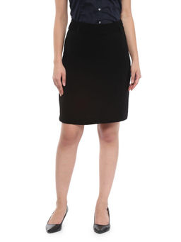 Allen Solly - Black Solid Skirt