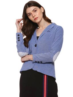 Campus Sutra - Blue Solid Blazer