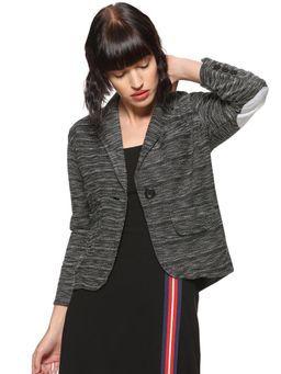 Campus Sutra - Black Solid Blazer