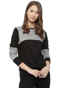 Campus Sutra - Grey Solid Sweatshirt