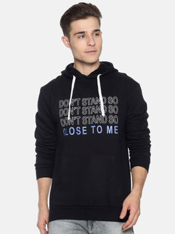 Campus Sutra - Black Printed Sweatshirt