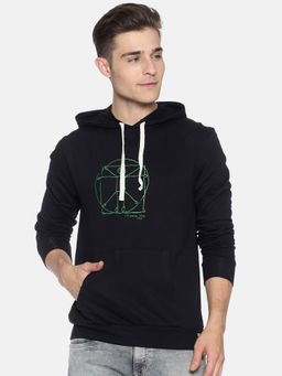 Campus Sutra - Black Printed Sweatshirt