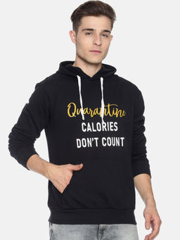 Campus Sutra - Black Printed Sweatshirt