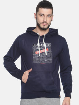 Campus Sutra - Blue Printed Sweatshirt