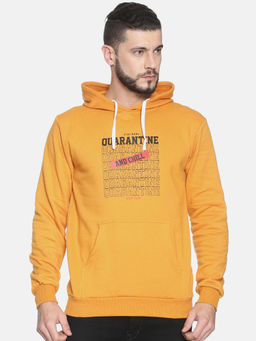 Campus Sutra - Mustard Printed Sweatshirt