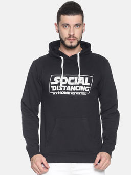 Campus Sutra - Black Printed Sweatshirt