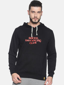 Campus Sutra - Black Printed Sweatshirt