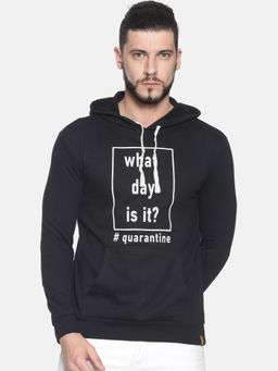 Campus Sutra - Black Printed Sweatshirt