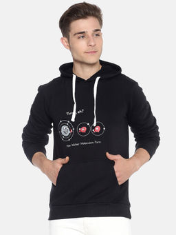 Campus Sutra - Black Printed Sweatshirt