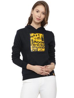 Campus Sutra - Black Printed Sweatshirt