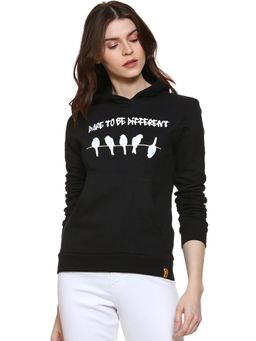 Campus Sutra - Black Printed Sweatshirt