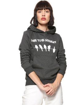 Campus Sutra - Grey Printed Sweatshirt