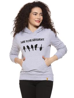 Campus Sutra - Grey Printed Sweatshirt
