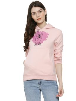 Campus Sutra - Pink Printed Sweatshirt