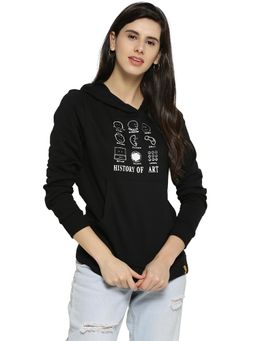 Campus Sutra - Black Printed Sweatshirt